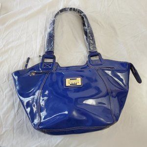 Maxx New York Blue VInyl Handbag